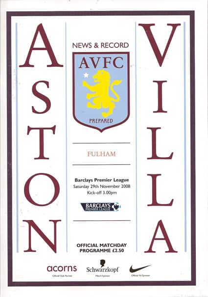 Aston Villa FC v Fulham FC